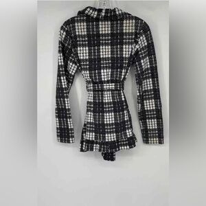 Chic LA Kitty  Black and White Plaid Jacket